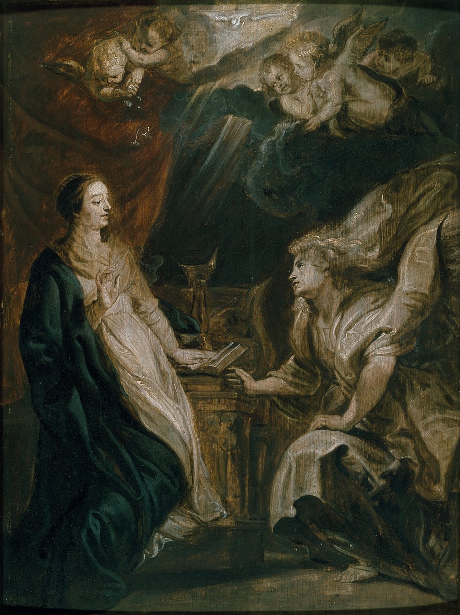 Bebådelsen, c1609 av Peter Paul Rubens
