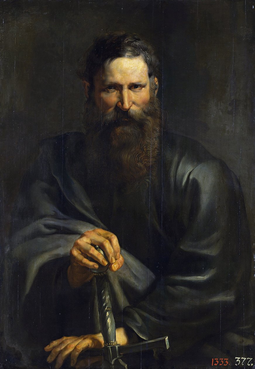 Aposteln Paulus - Pieter Paul Rubens (1577-1640). Olja på trä, c. 1615. Mått : 105,6x74 cm. State Hermitage, St Petersburg av Peter Paul Rubens