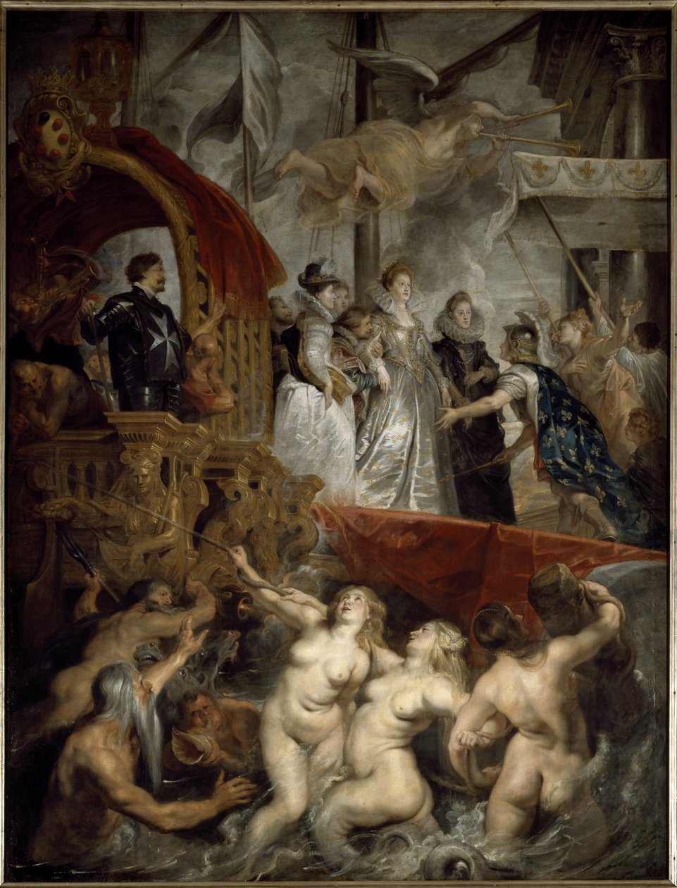 The Barkage of Mary of Medicis i Marseilles hamn den 3 november av Peter Paul Rubens