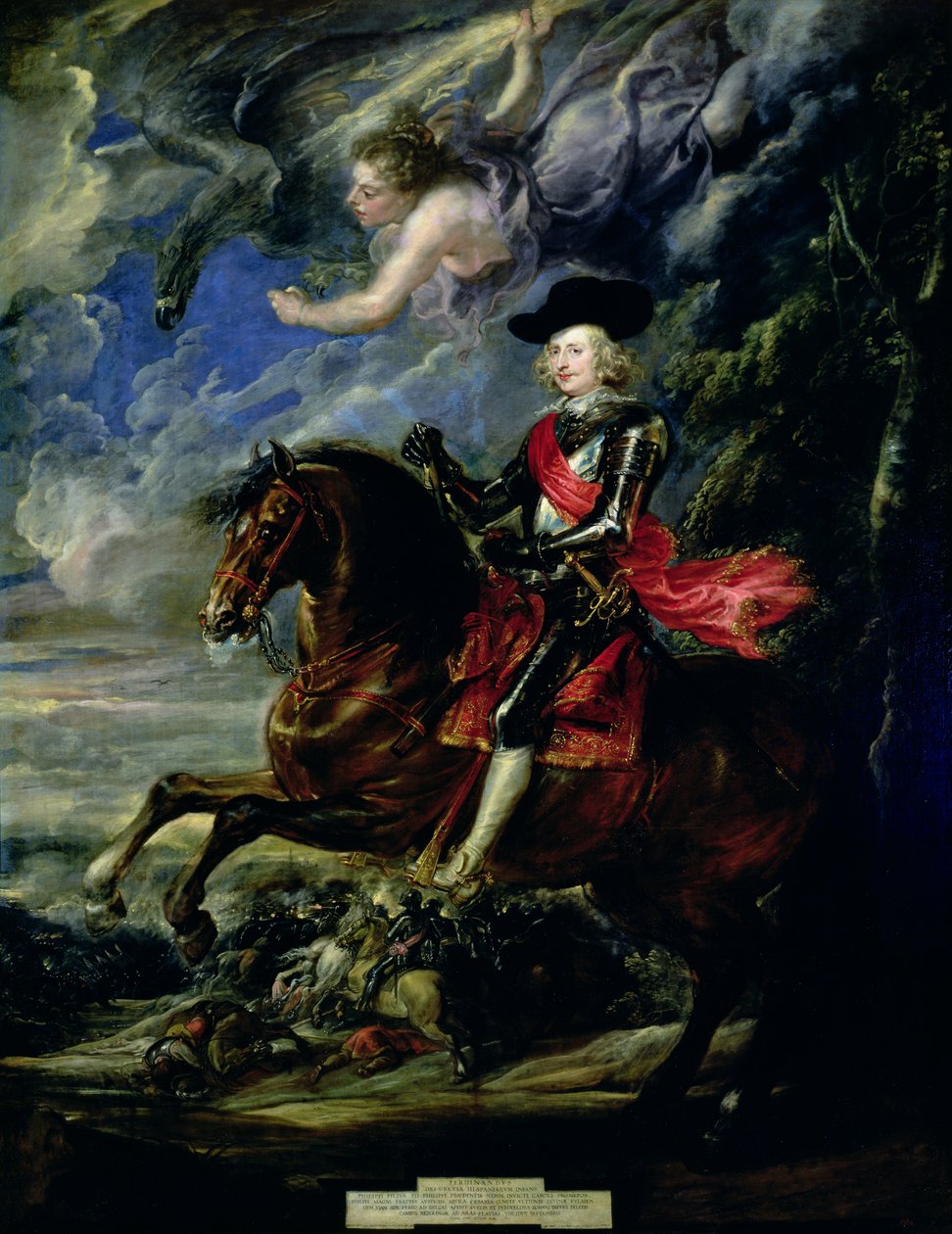 Kardinal Infante Ferdinand vid slaget vid Nördlingen, c.1634 av Peter Paul Rubens