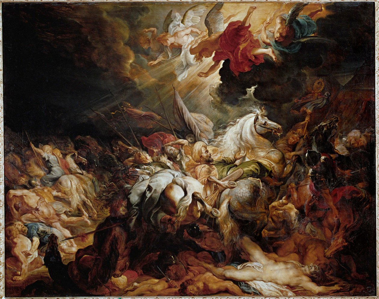 Sennacheribs nederlag (målning på ek) av Peter Paul Rubens