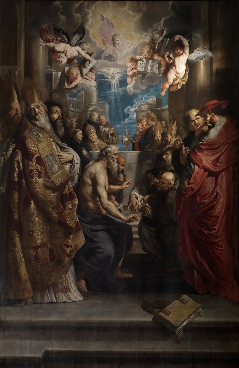 Disputationen av det heliga sakramentet, ca 1609. av Peter Paul Rubens