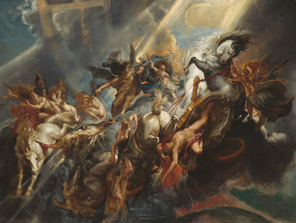 Phaetons fall, ca. 16041605, troligen omarbetad ca. 16061608. av Peter Paul Rubens