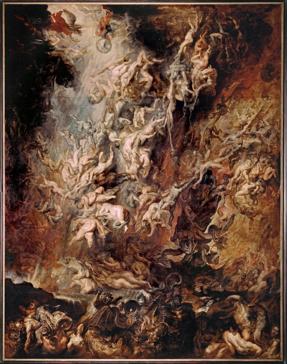 The Fall of the Damned (målning på ek) av Peter Paul Rubens