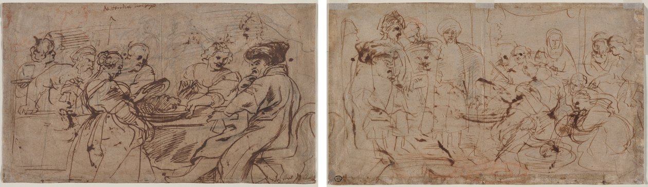 Herodes högtid (recto) Tomyris med Cyrus huvud (verso) av Peter Paul Rubens
