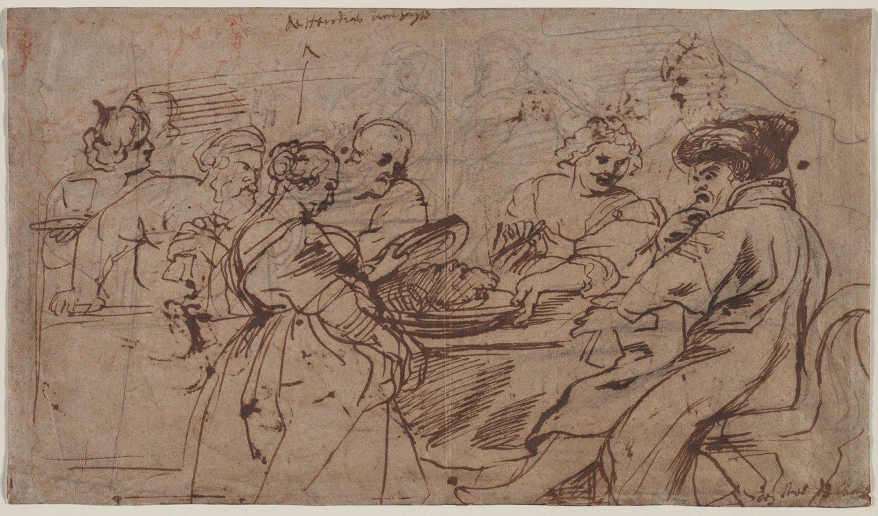 Herodes högtid recto Tomyris med huvudet av Cyrus verso, ca. 1637-1638. av Peter Paul Rubens