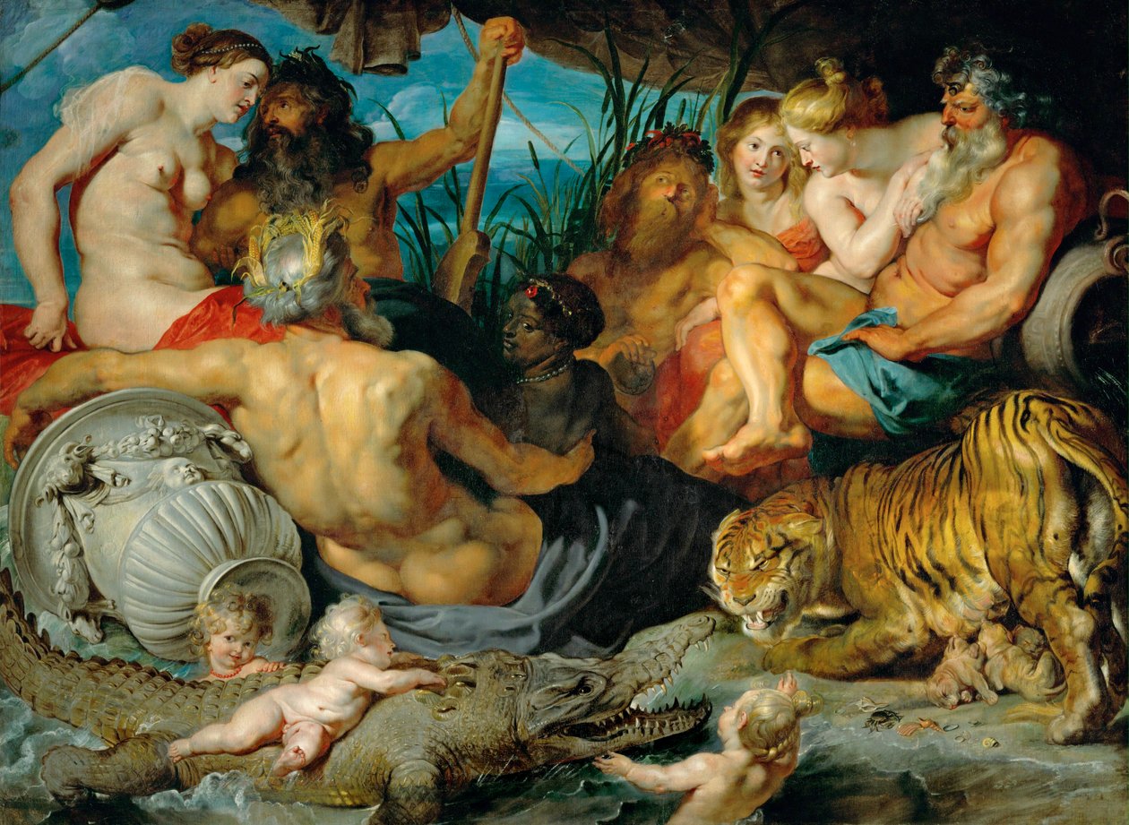 De fyra kontinenterna, ca 1615 (olja på duk) av Peter Paul Rubens