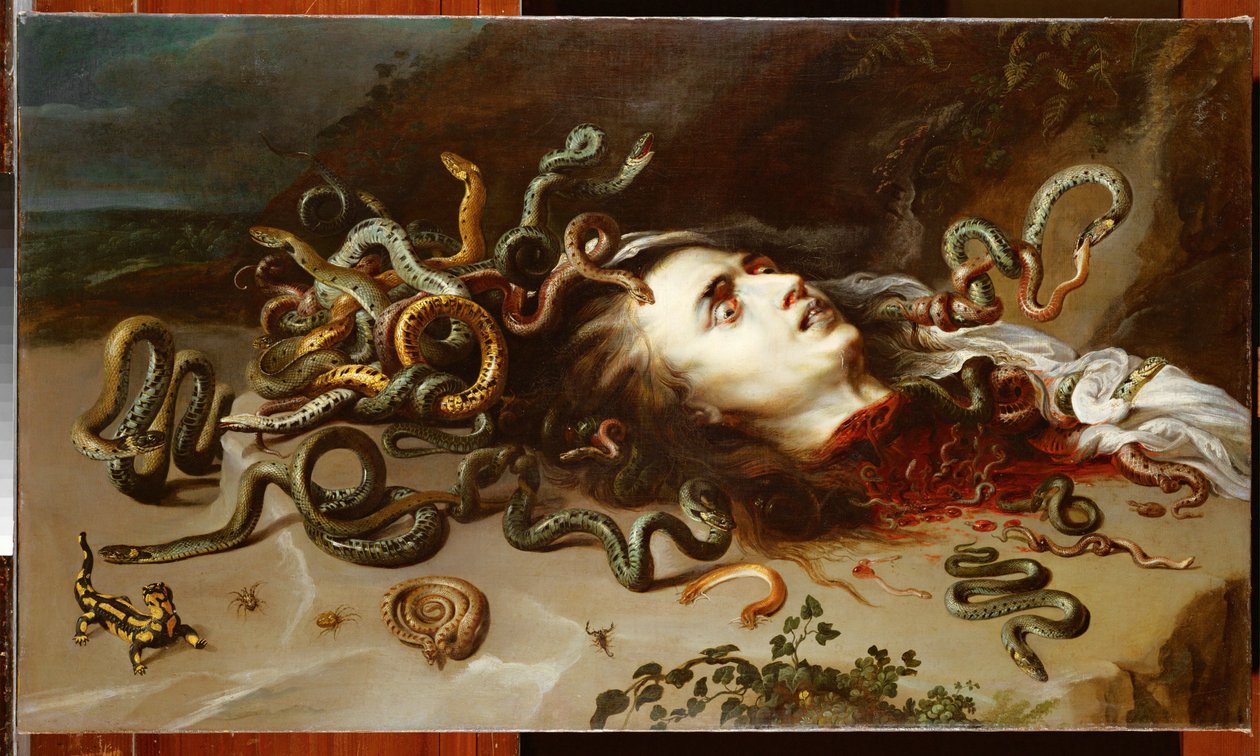 Medusas huvud, ca 1618 (olja på duk) av Peter Paul Rubens
