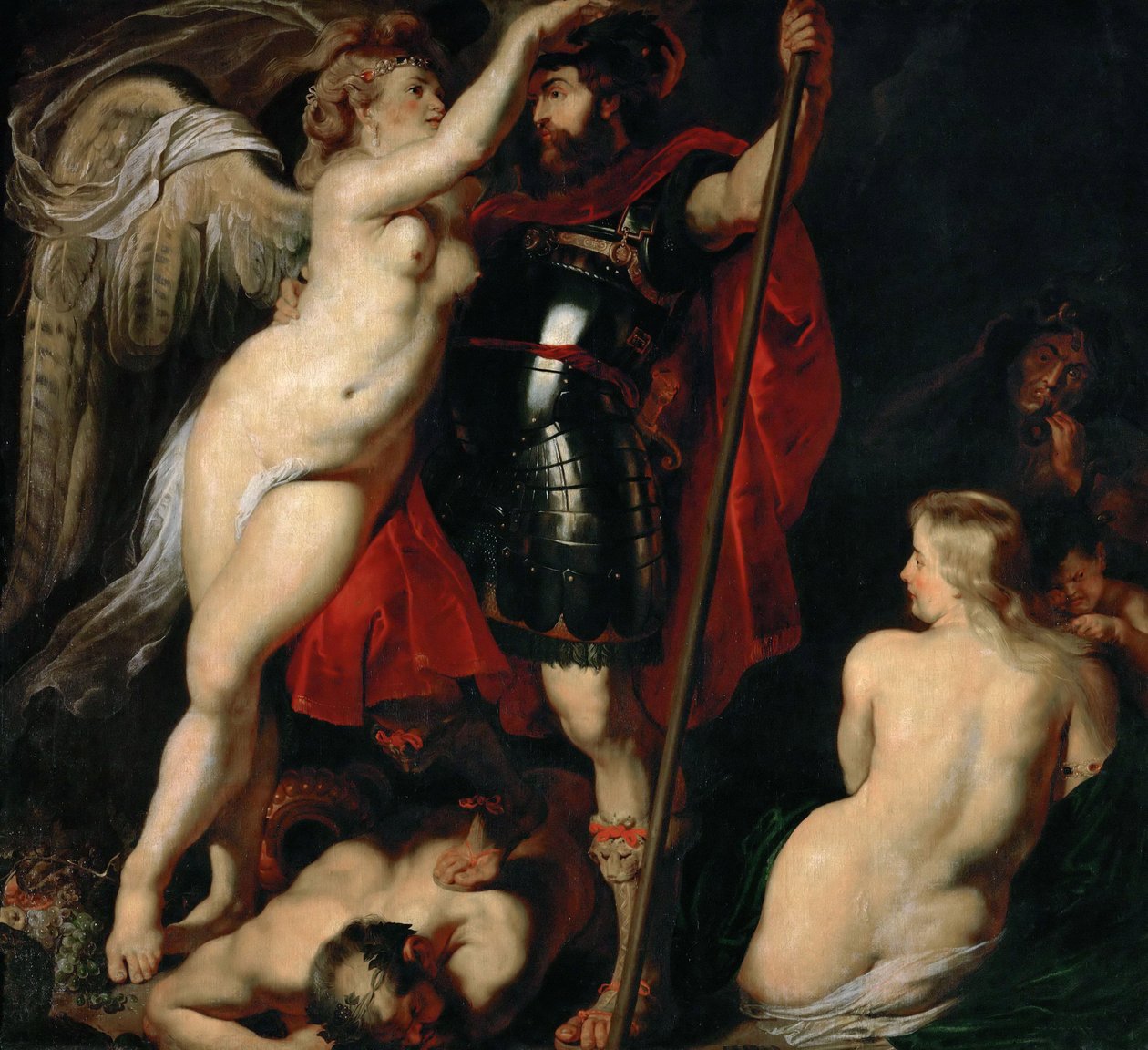 The Hero of Virtue Mars, garlanderas av segergudinnan, ca 1616. av Peter Paul Rubens