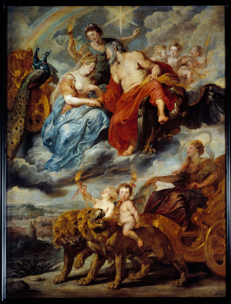 Intervjun med kungen och Maria av Medici i Lyon, 9 november av Peter Paul Rubens