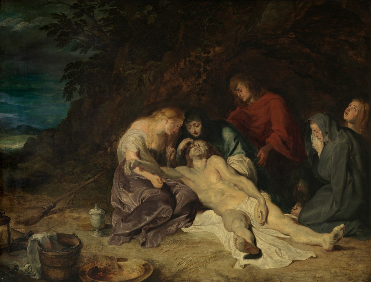Klagosången över den döde Kristus (olja på duk) av Peter Paul Rubens