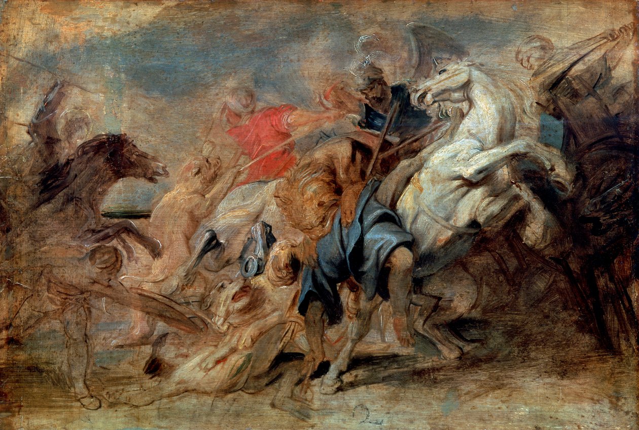 Lejonjakten, c1621. av Peter Paul Rubens
