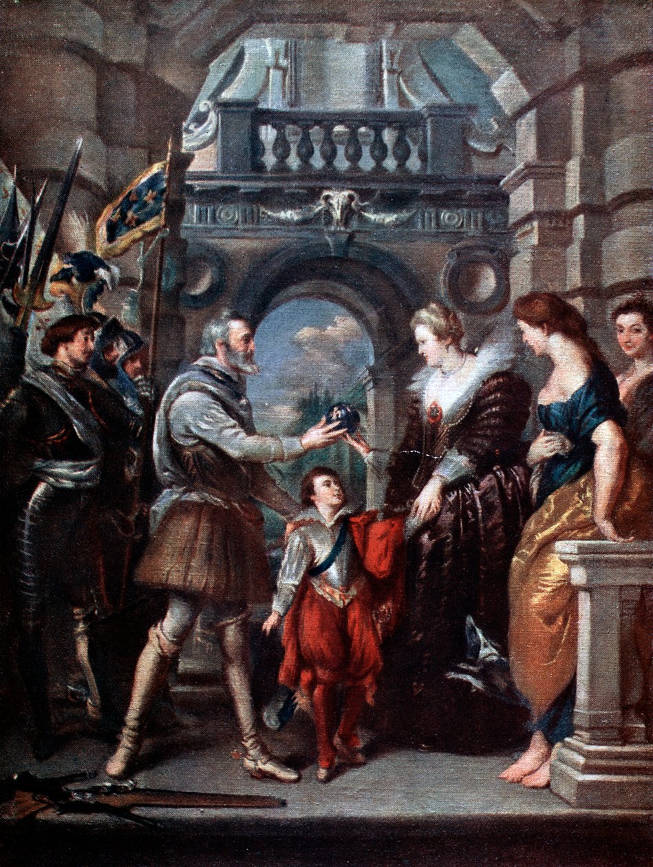 Medici-cykeln: Henri IV lämnar för kriget i Tyskland, 20 mars 1610, 1621-1625. av Peter Paul Rubens