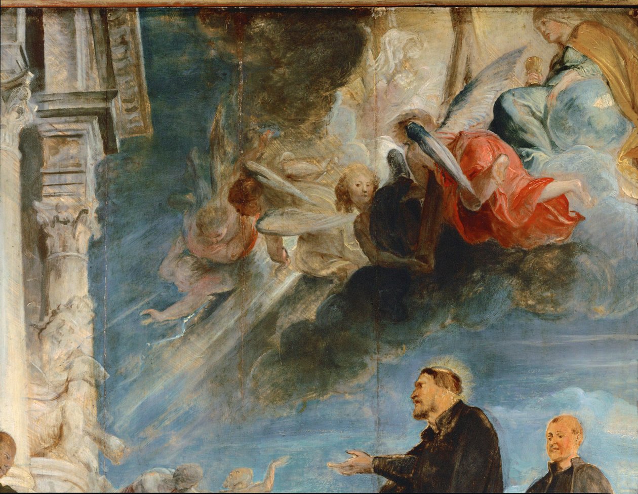 Den helige Franciskus Xaviers mirakel (målning på ek) av Peter Paul Rubens