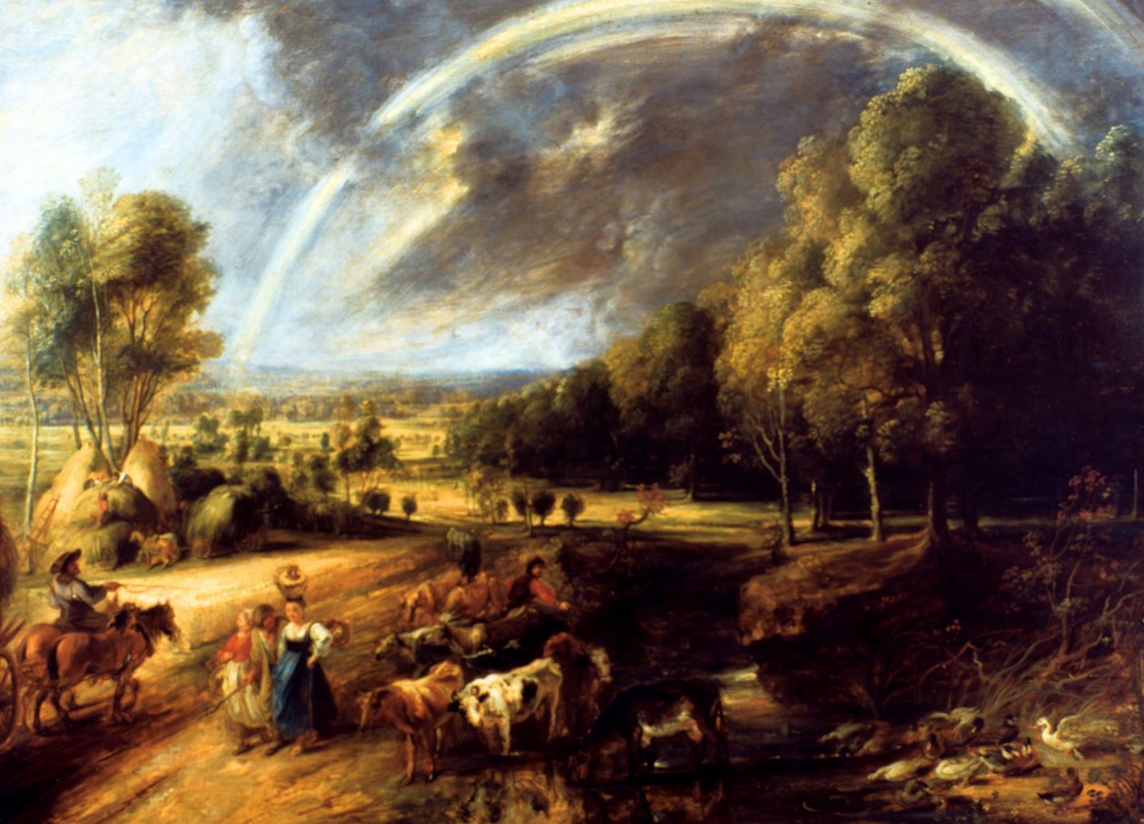 The Rainbow Landscape, ca 1636 (olja på duk) av Peter Paul Rubens