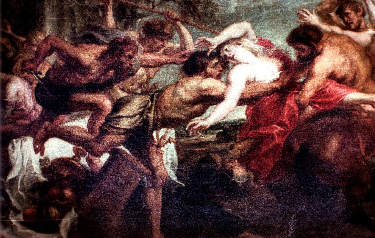 Våldtekten av Deidamia, 1636-1638 av Peter Paul Rubens