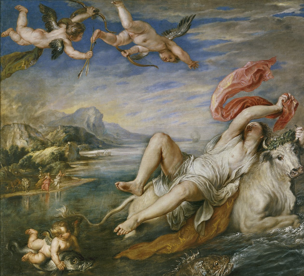 Europas våldtäkt efter Tizian, 1629 av Peter Paul Rubens