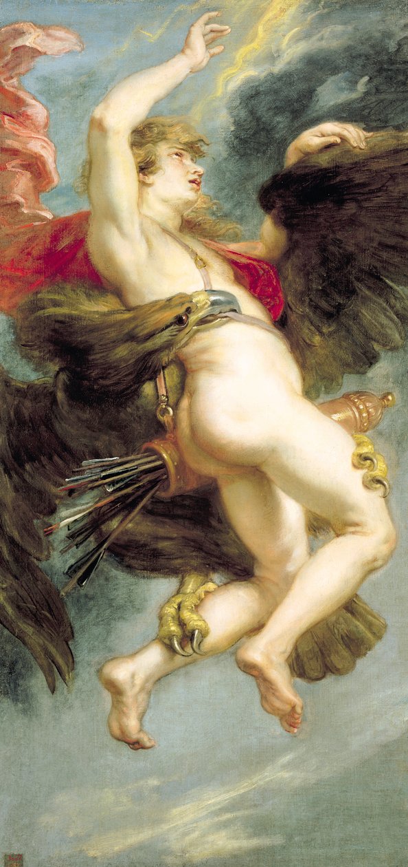 The Rape of Ganymede, c.1636-38 (olja på duk) av Peter Paul Rubens