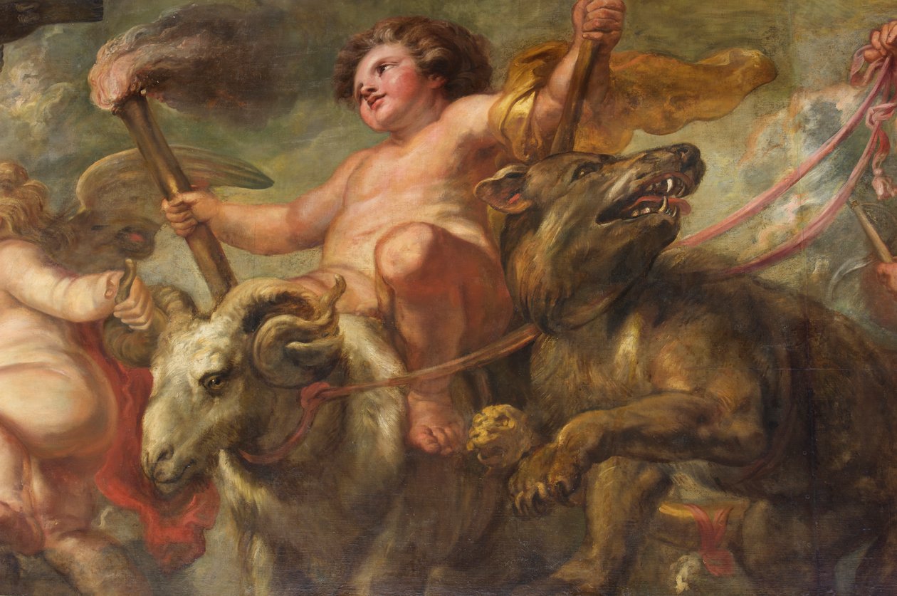 The Rubens Ceiling, Banqueting House, Whitehall, c.1629-34 (olja på duk) av Peter Paul Rubens