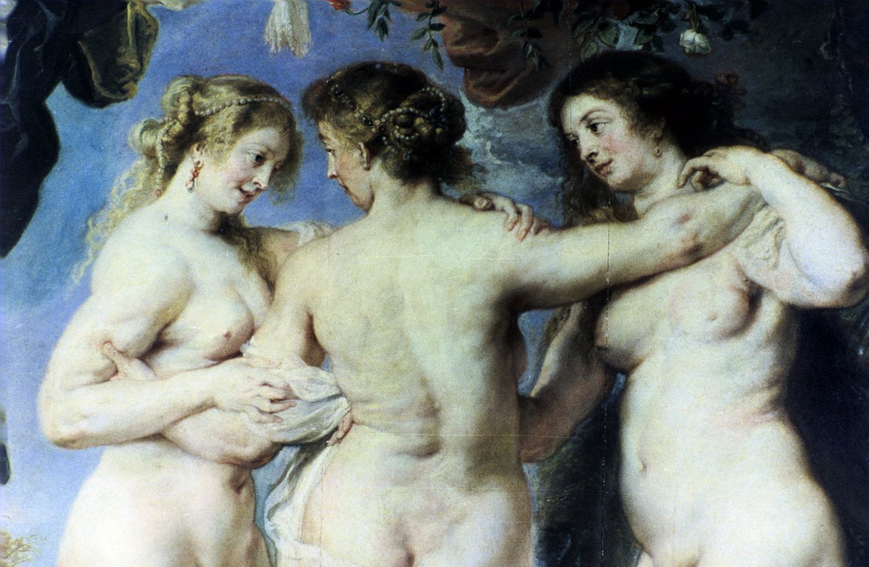 The Three Graces, c.1635 (olja på duk) av Peter Paul Rubens
