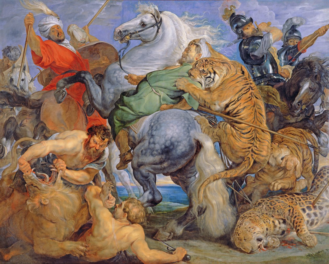 Tigerjakten, ca 1616 av Peter Paul Rubens