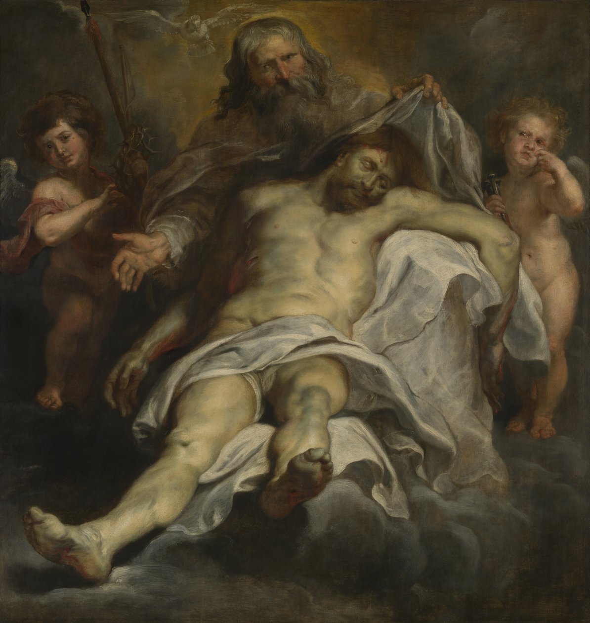 The Trinity (olja på panel) av Peter Paul Rubens