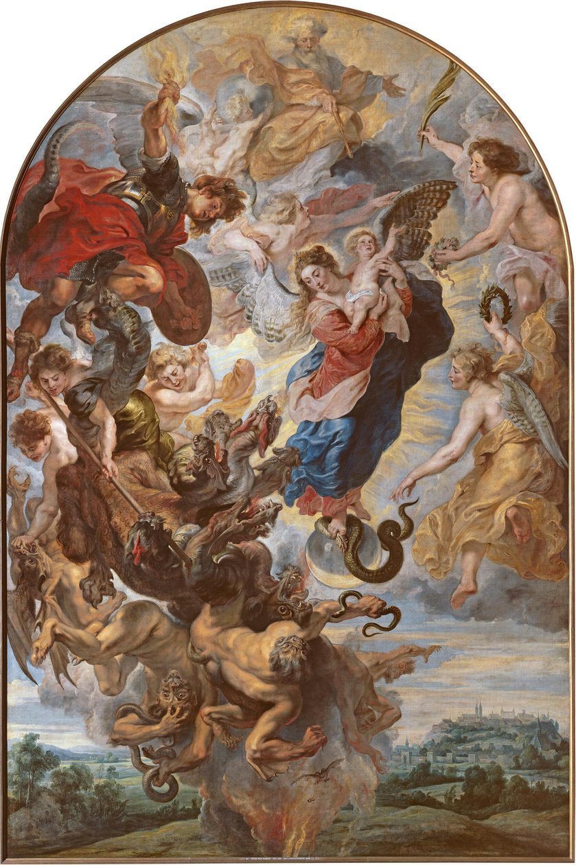 Jungfrun som den apokalyptiska kvinnan på månen av Peter Paul Rubens
