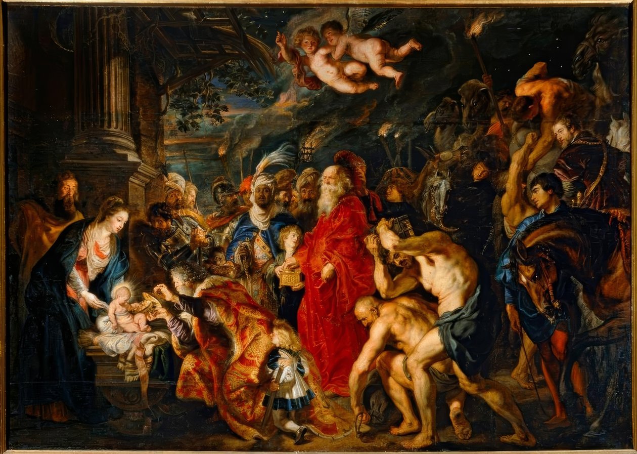 Tillbedjan av de tre Magi av Peter Paul Rubens