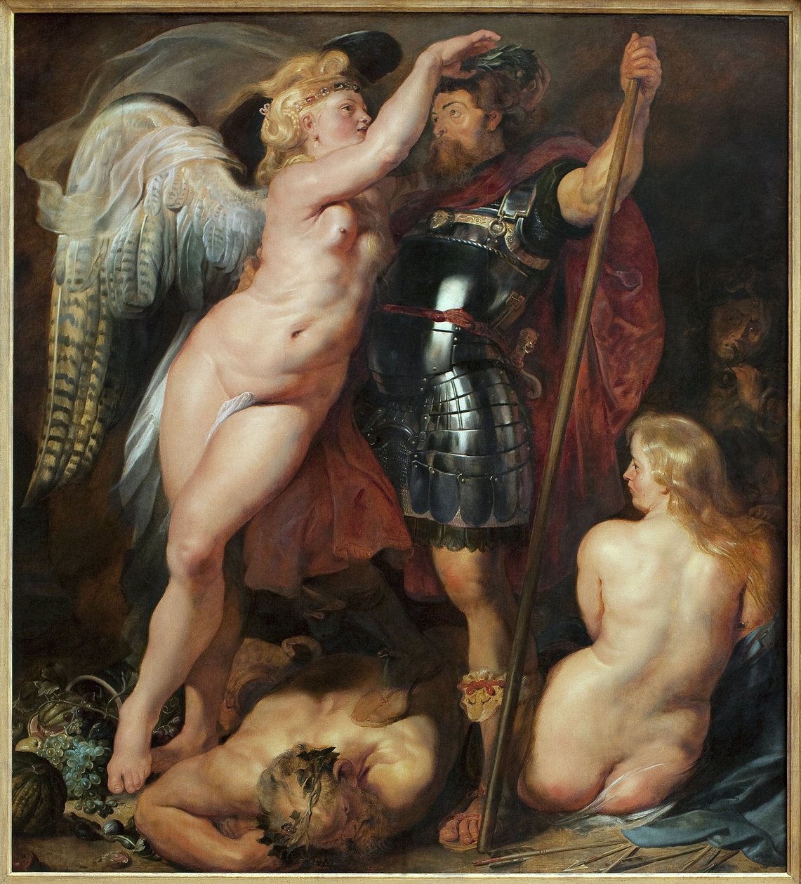 Hjältarnas kröning. Målning av Peter (Pieter) Paul Rubens (1577-1640), olja på duk, cirka 1622. Flamländsk konst 1600-talet. München, Alte Pinakothek (Tyskland). av Peter Paul Rubens
