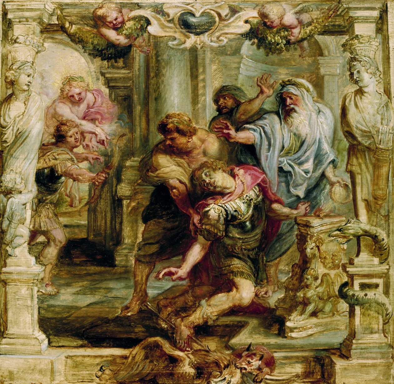 Achilles död, 1630-1635 av Peter Paul Rubens