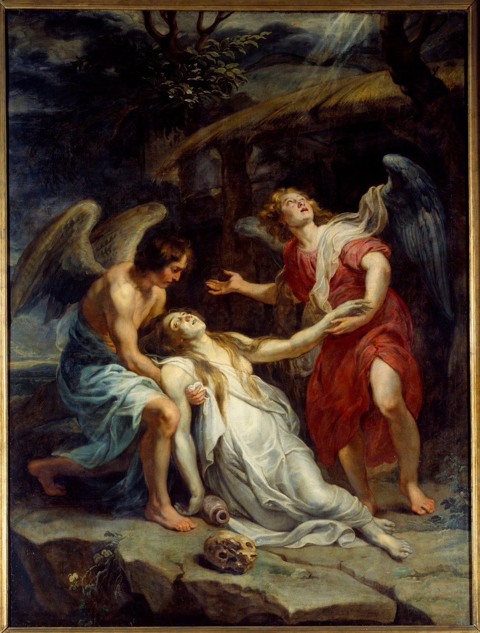 Den heliga Maria Magdalenas extas. Målning av Pierre Paul (Pierre-Paul) Rubens (eller Peter Paul eller Petrus Paulus) (1577-1640) Ec. Flam., omkring 1619-1620. Olja på duk. Mått: 2,95 x 2,20 m. Lille, Museum of Fine Arts av Peter Paul Rubens