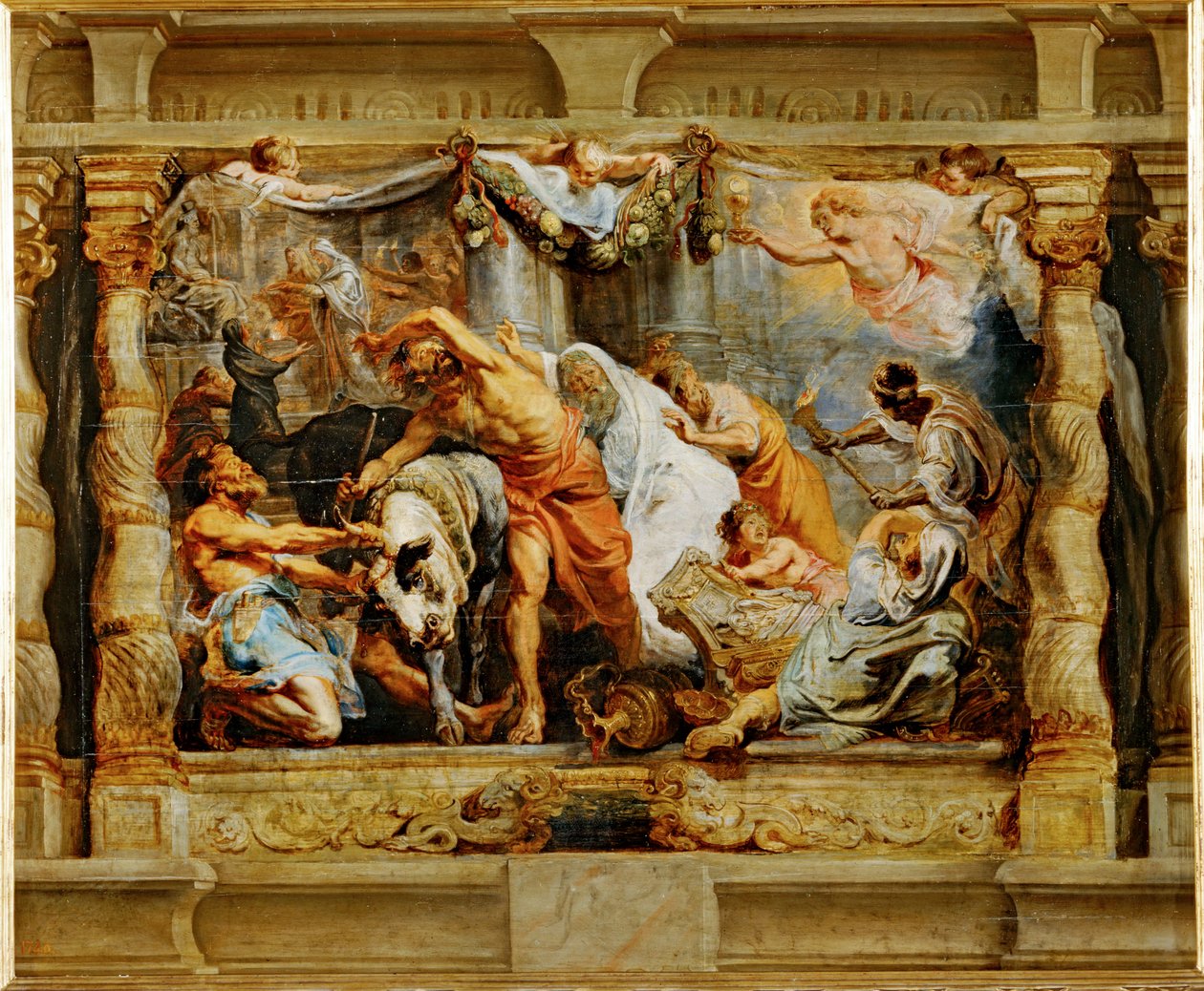 Eukaristins triumf över avgudadyrkan (målning på duk) av Peter Paul Rubens