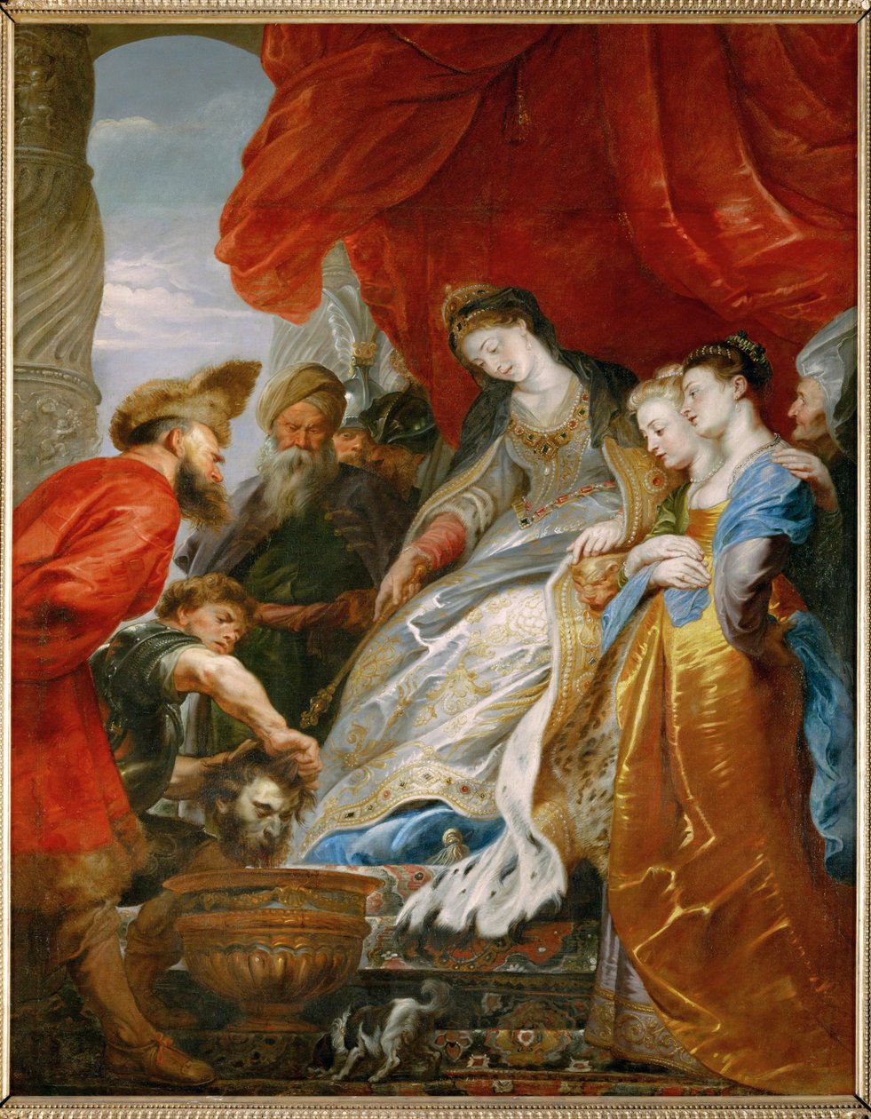 Thomiris, skyternas drottning (målning på duk) av Peter Paul Rubens