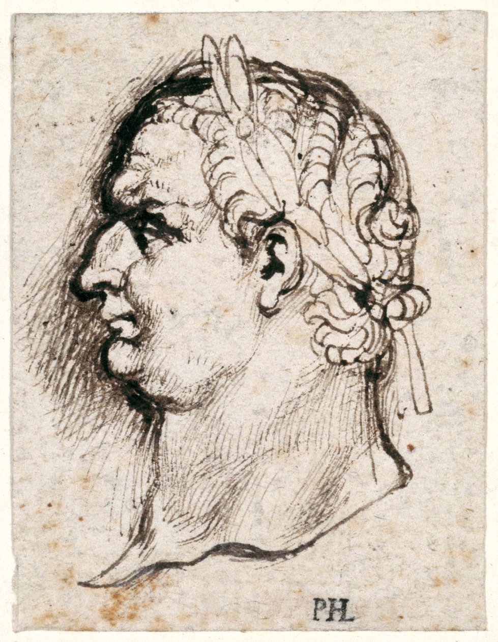 Titus, från tio teckningar av åtta av de första tolv kejsarna, efter Giovanni da Cavinos medaljer (penna och bläck på papper) av Peter Paul Rubens