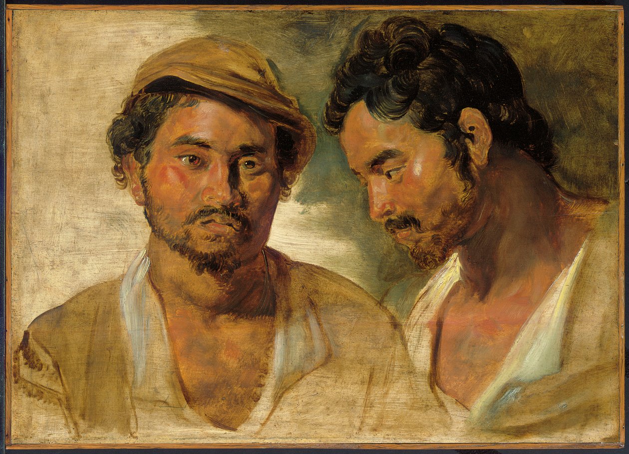 Två studier av en man, huvud och axlar av Peter Paul Rubens