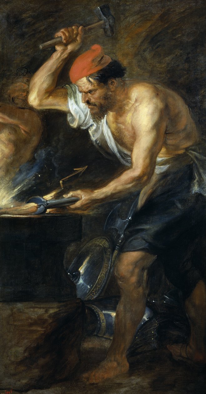 Vulcan smider Jupiters åskbultar av Peter Paul Rubens