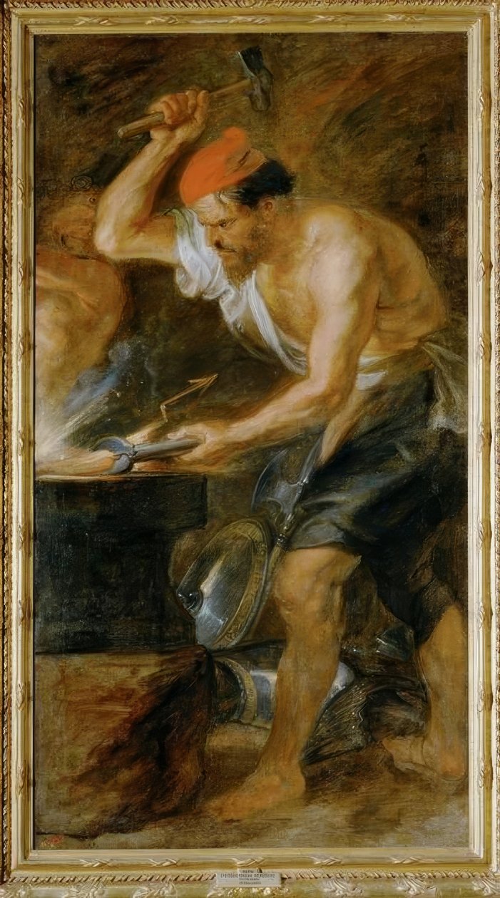 Vulcano smider Jupiters blixt av Peter Paul Rubens