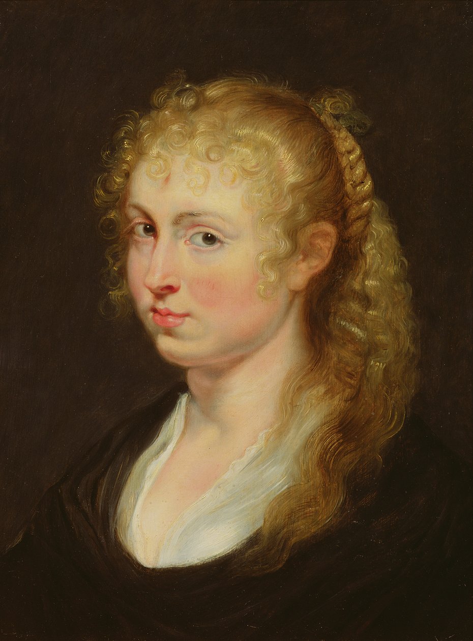 Ung kvinna med lockigt hår, ca 1618-20 av Peter Paul Rubens