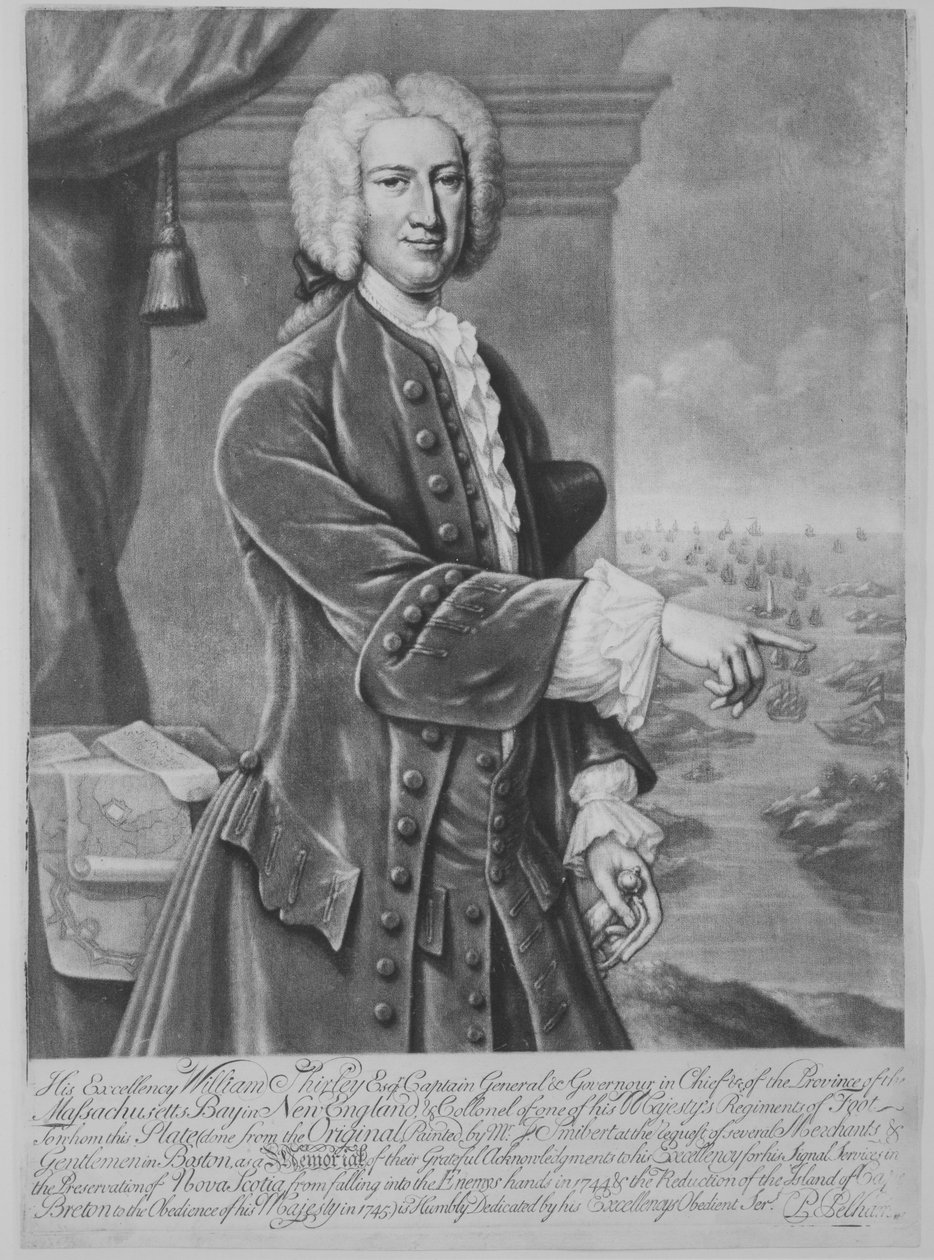 William Shirley, guvernör i Massachusetts, 1747, 1747. av Peter Pelham