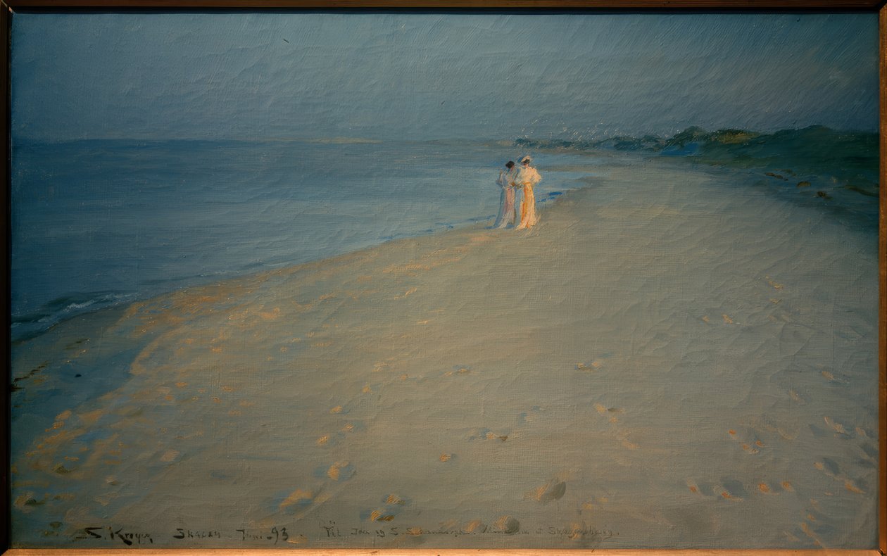 Sommarkväll på södra stranden, Skagen av Peder Severin Krøyer