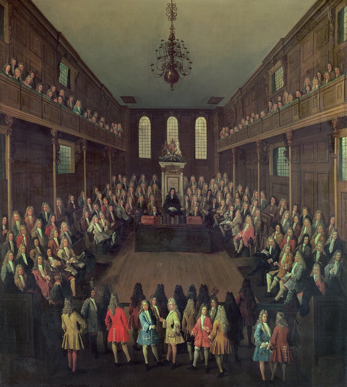 Underhuset i session, 1710 av Peter Tillemans