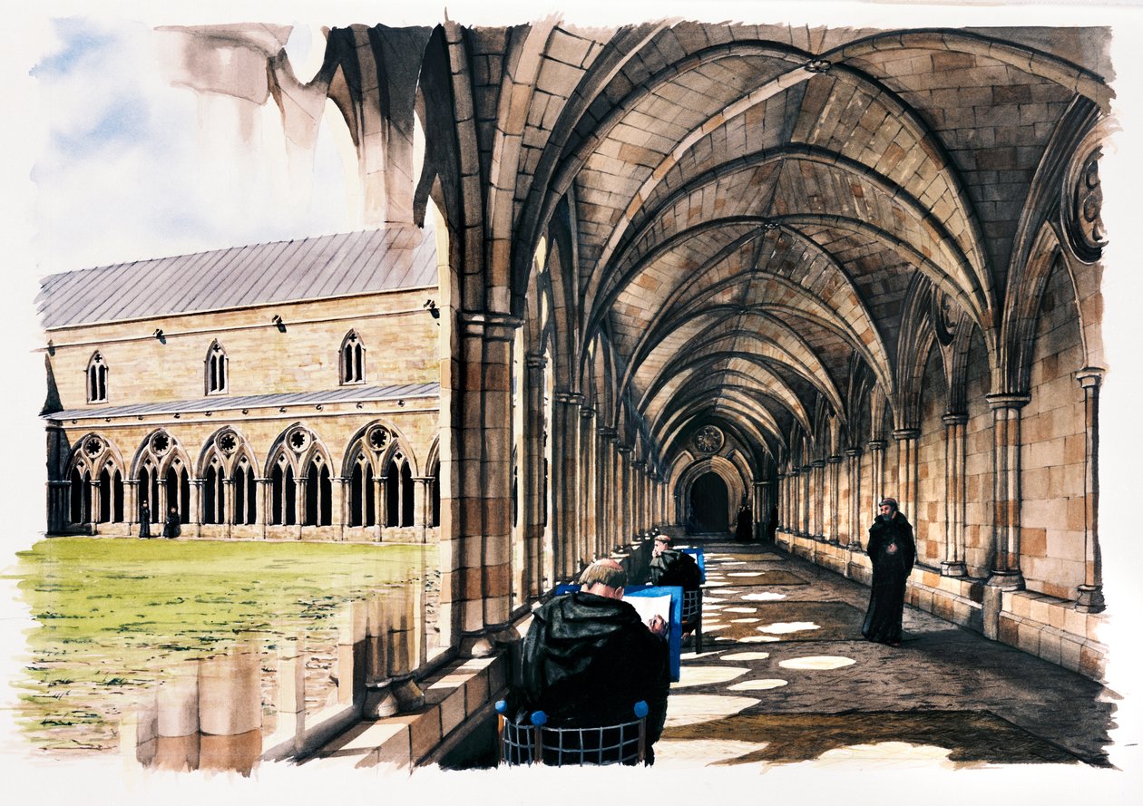 Battle Abbey, 1200-talet, c1990-2010 av Peter Urmston