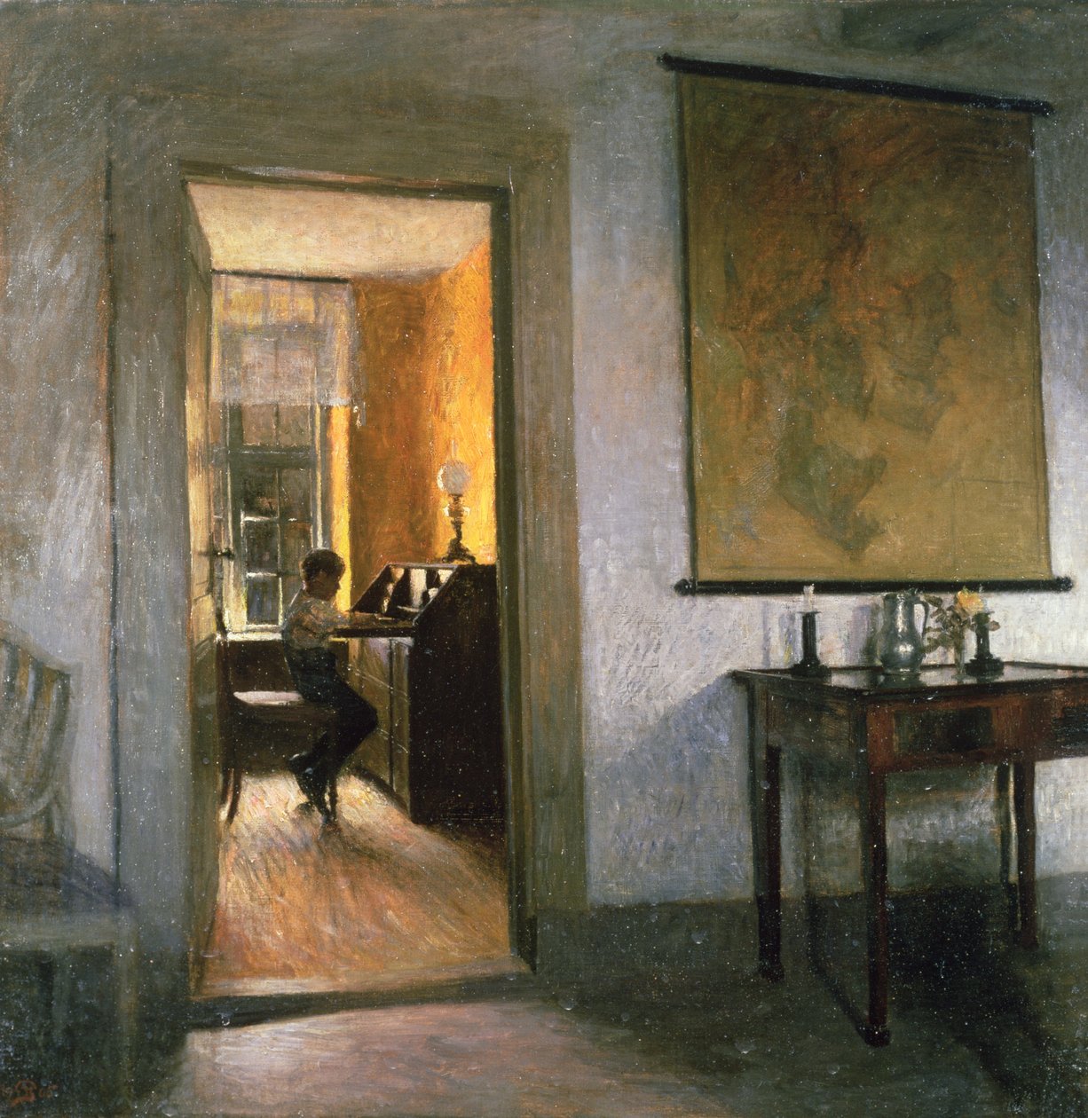 Pojke som studerar av Peter Vilhelm Ilsted