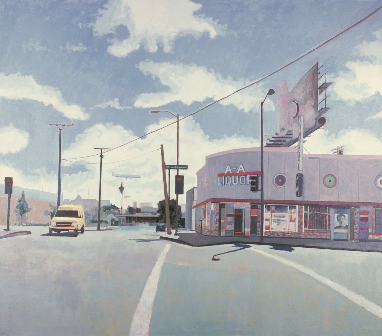 AA Liquor Store, Los Angeles, 2001 (olja på duk) av Peter Wilson
