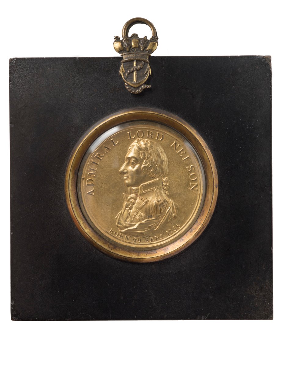Porträttplakett av amiral Lord Nelson, ca 1805 (förgylld brons) av Peter Wyon