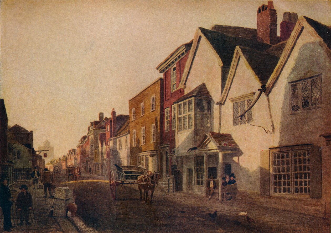 Eton High Street, c1800-talet, 1924 av Peter de Wint
