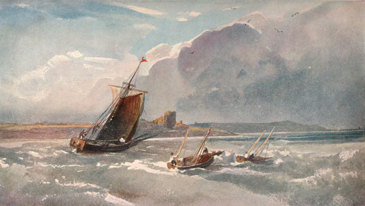 Nära hamnen, c1820 av Peter de Wint