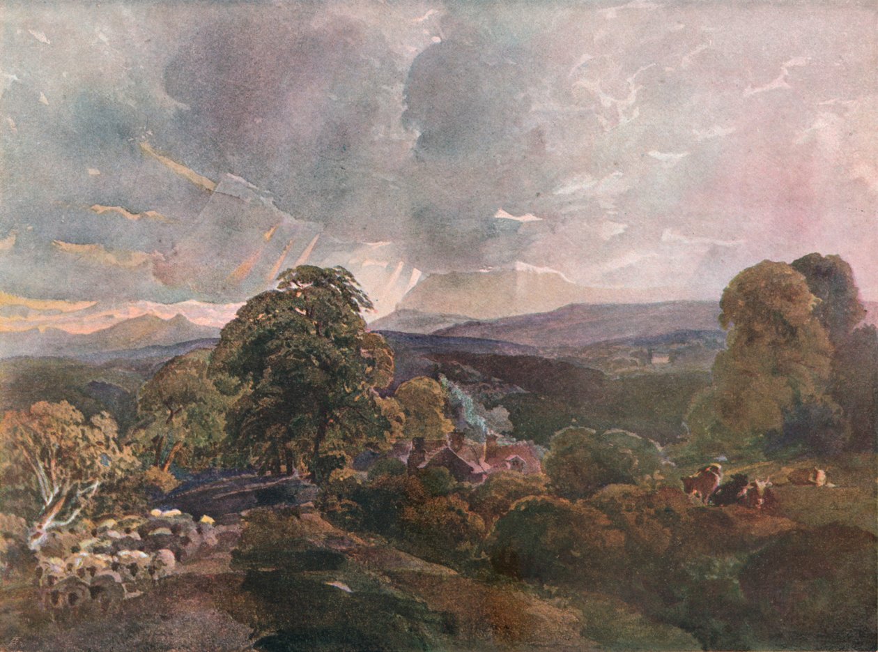 Sackbridge Hall, nära Lowther, c1928 av Peter de Wint