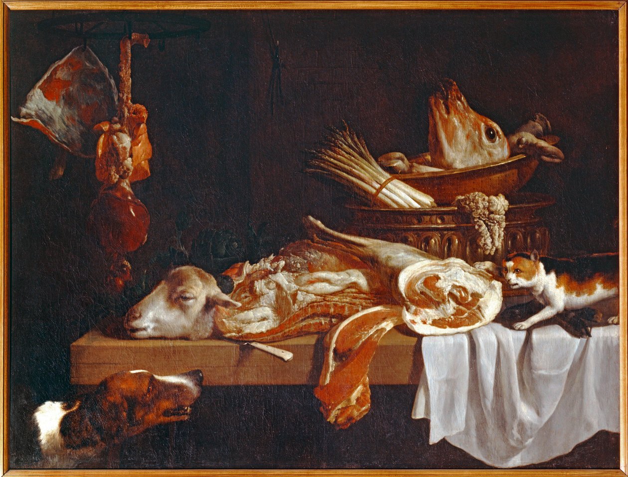 Viande de boucherie avec chien et chat - Slaktkött med hund och katt ... av Peter van Boeckel