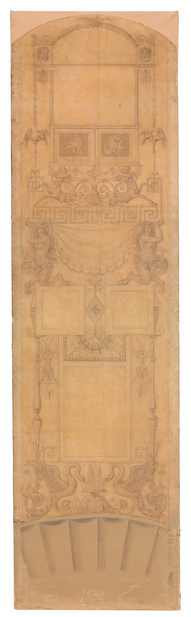 Arabeske mit Mischwesen, (Bildfelder nicht ausgeführt) av Peter von Cornelius